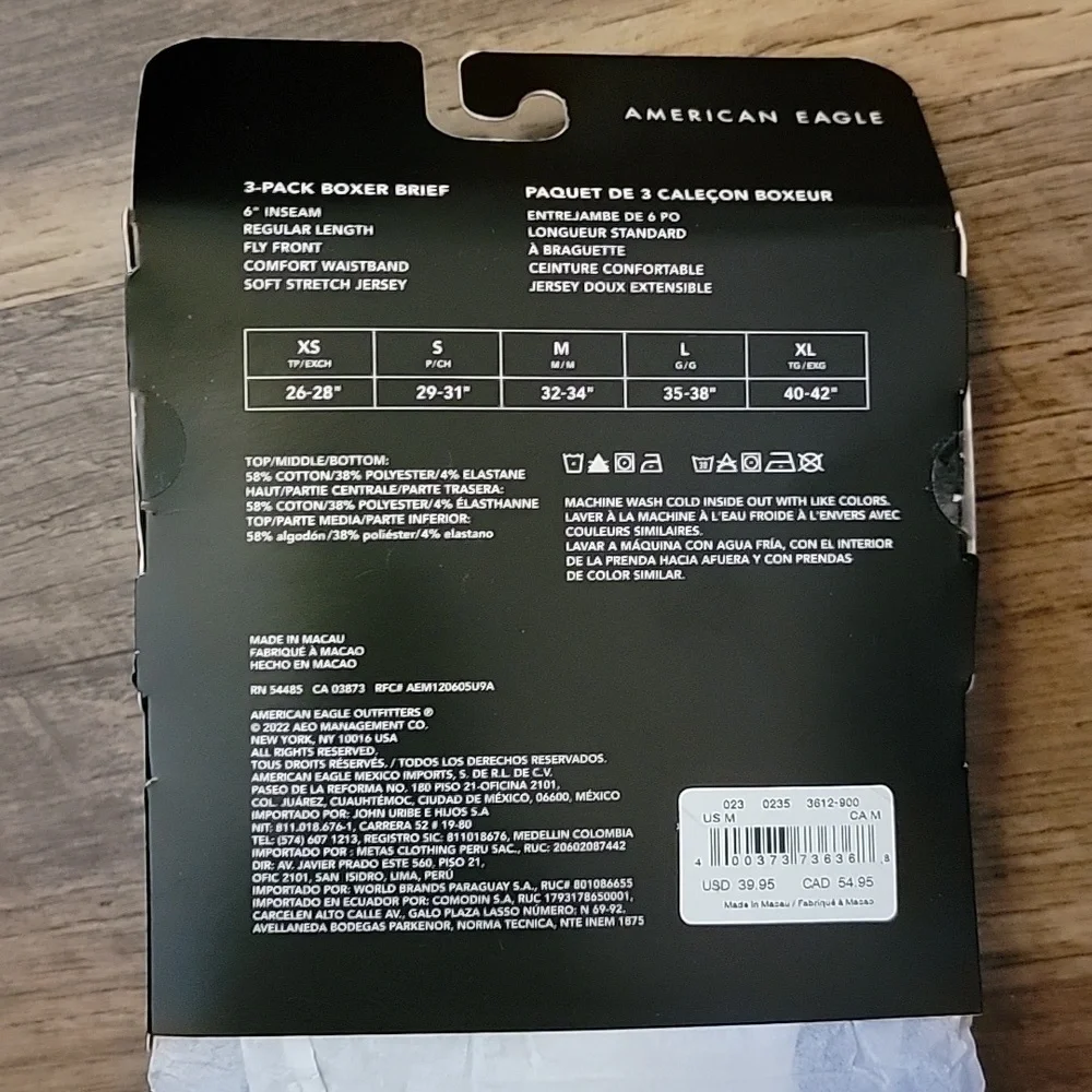 💥AMERICAN EAGLE 3PK BOXER BREIFS SIZE MEDIUM💥 - Picture 3 of 3